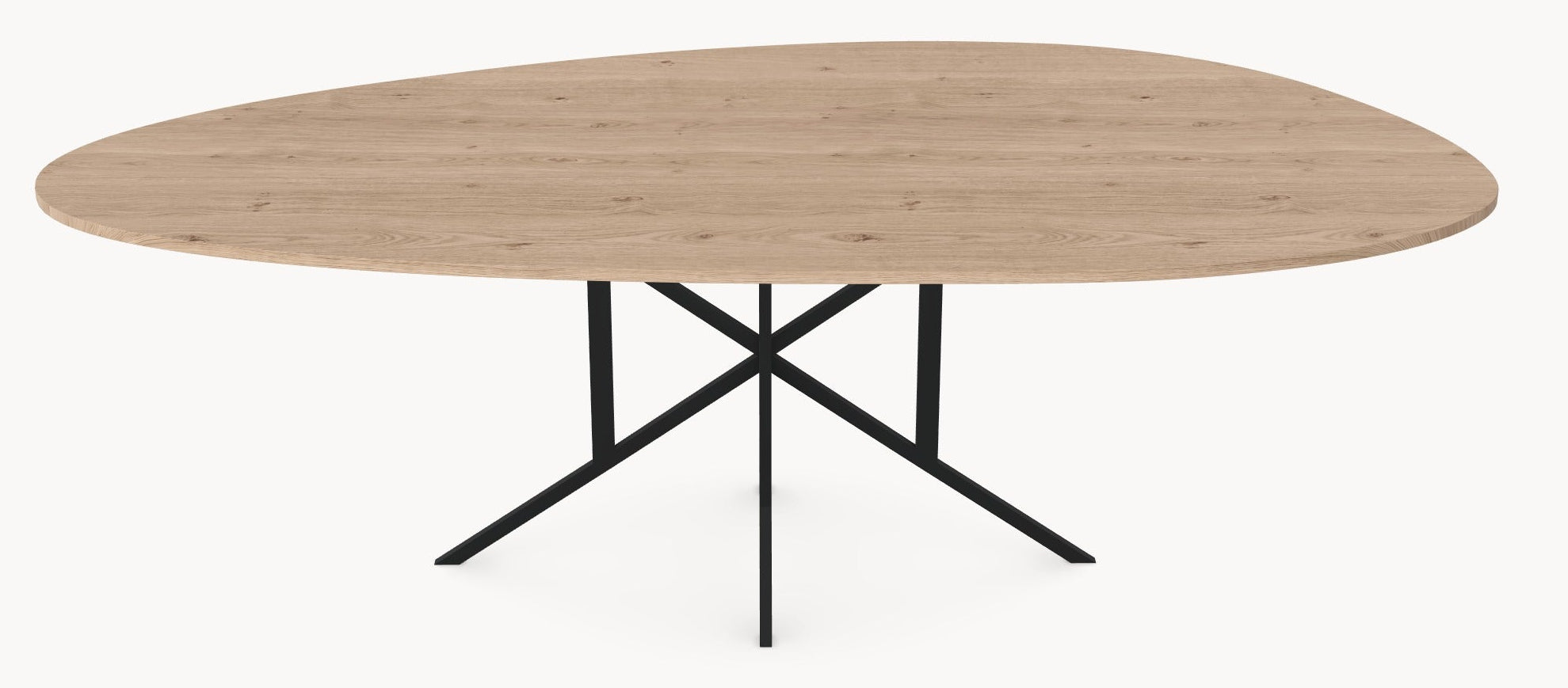 Eiken organische eetafel - Kiezel - Matrix Thin