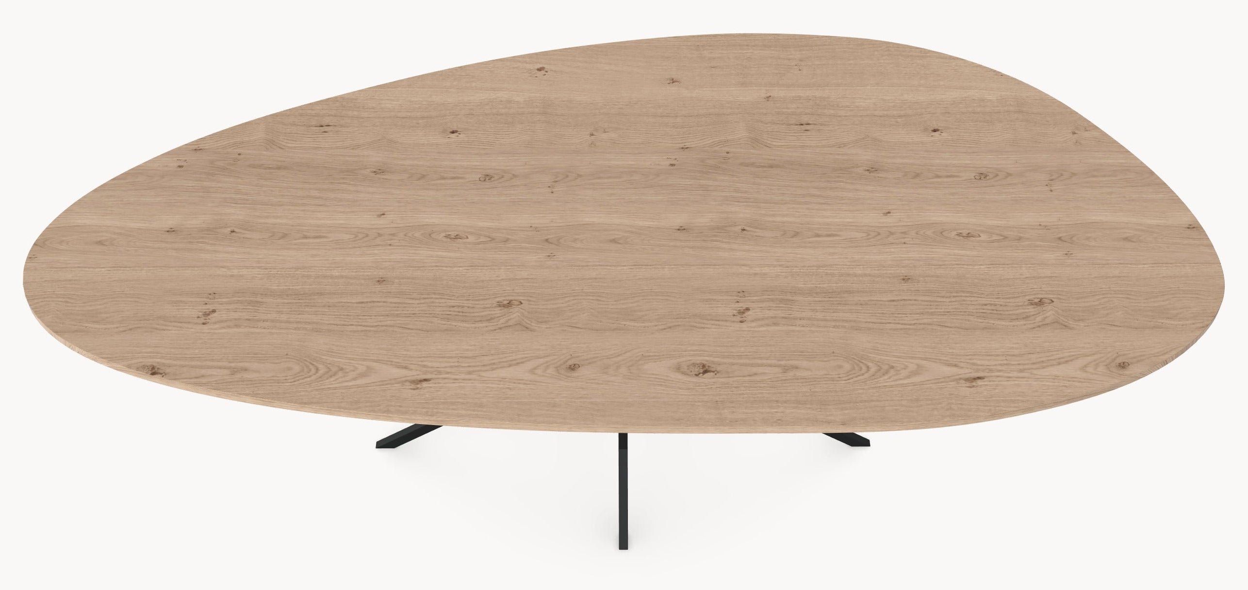 Eiken organische eetafel - Kiezel - Matrix Thin