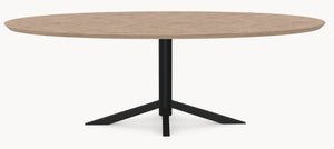 Eiken visgraat eetafel - Ovaal - Quattro sfeerbeeld 2 - Industrial Home