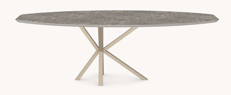 HPL eetafel Sienna Gray Marble- Half Ovaal - Comet sfeerbeeld 2 - Industrial Home