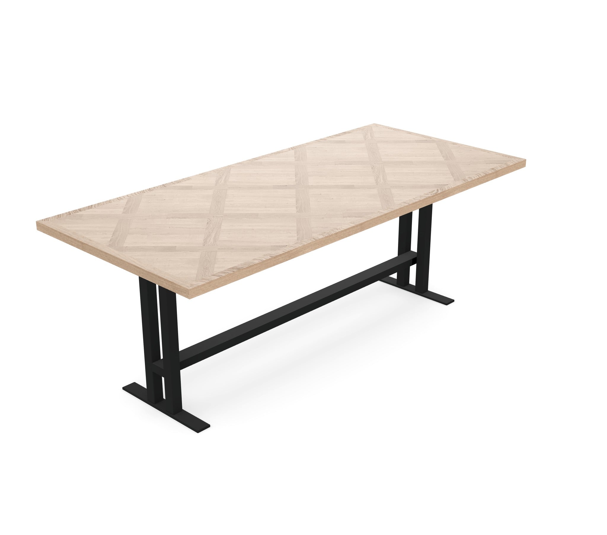 Versailles eiken visgraat tafel - Recht - K onderstel