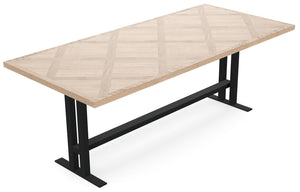 Versailles eiken visgraat tafel - Recht - K onderstel - Industrial Home