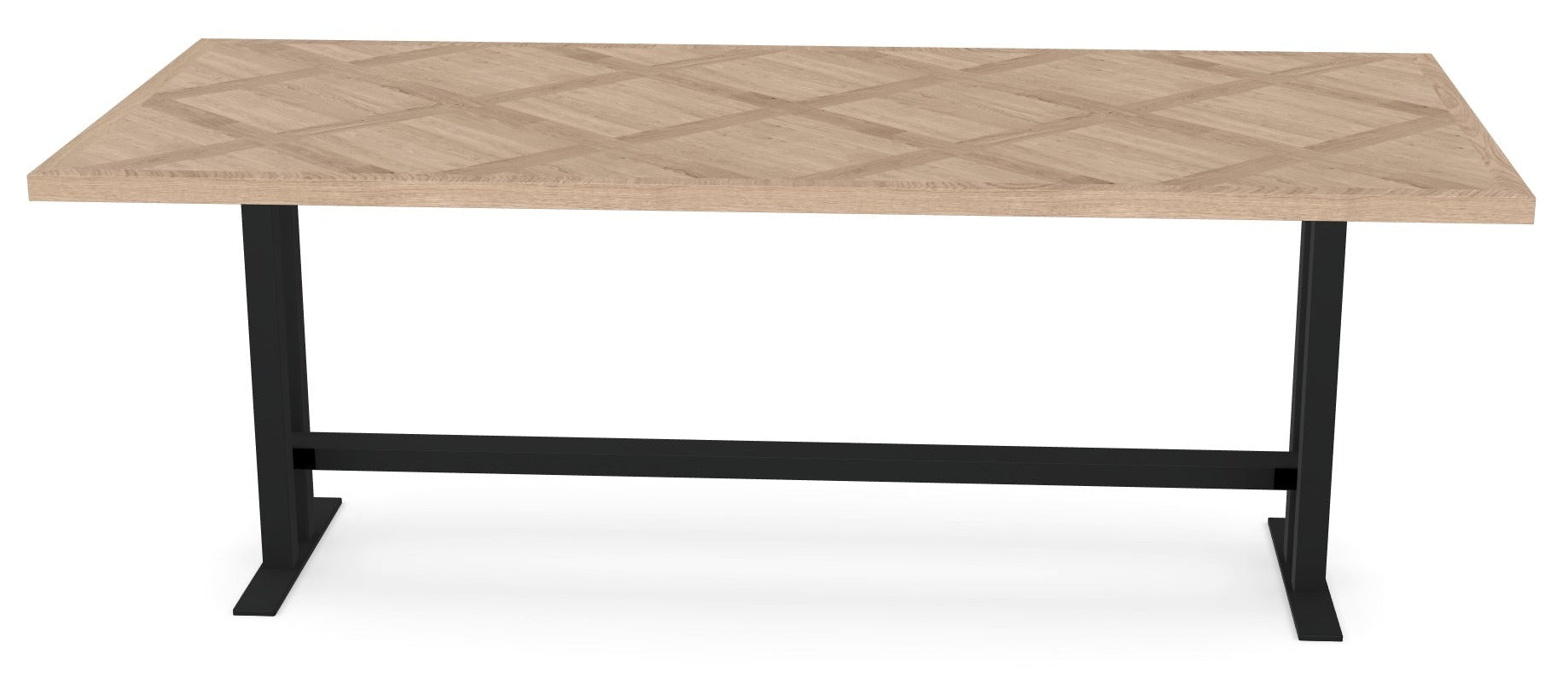 Versailles eiken visgraat tafel - Recht - K onderstel sfeerbeeld 3 - Industrial Home