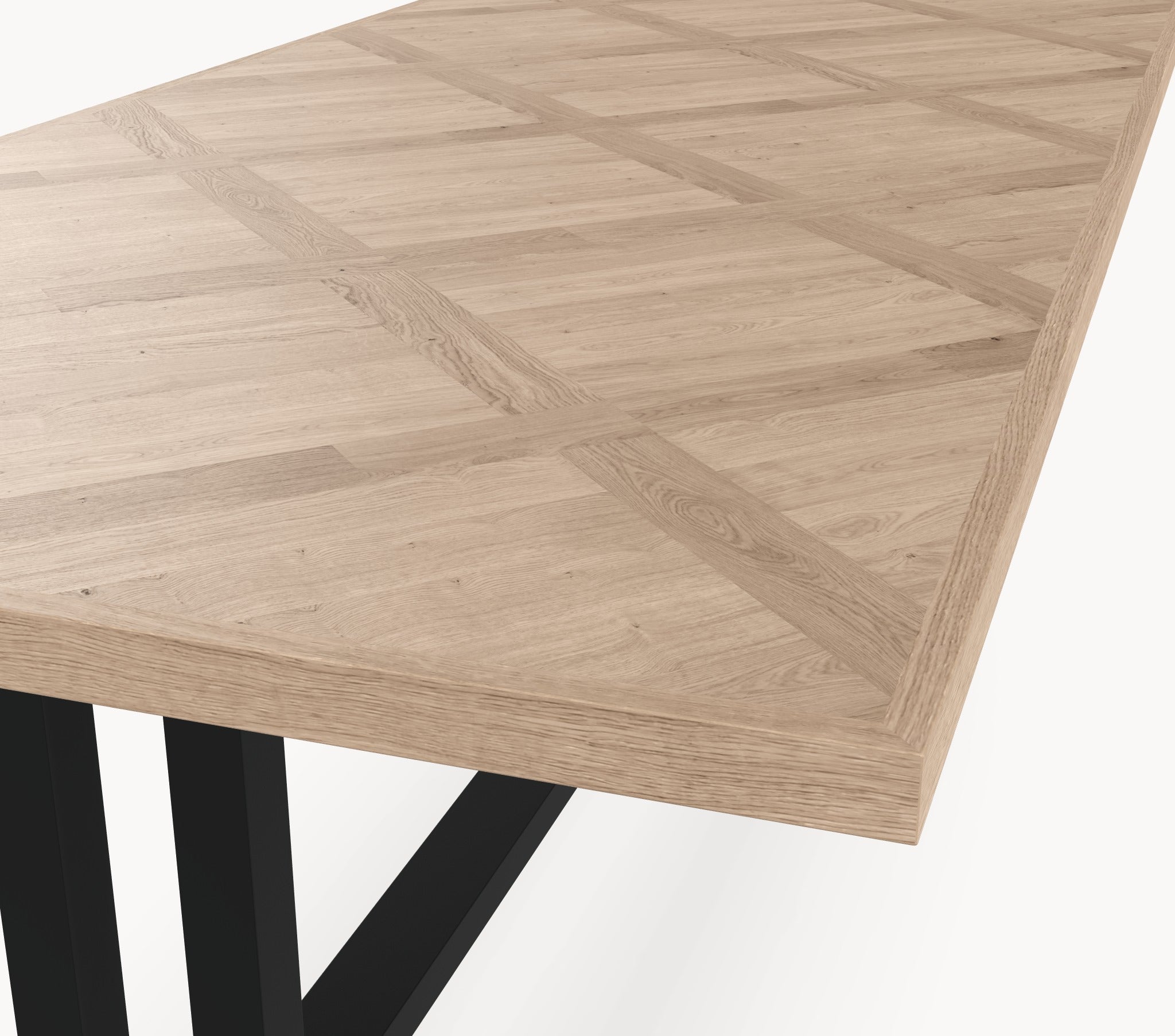 Versailles eiken visgraat tafel - Recht - K onderstel sfeerbeeld 4 - Industrial Home