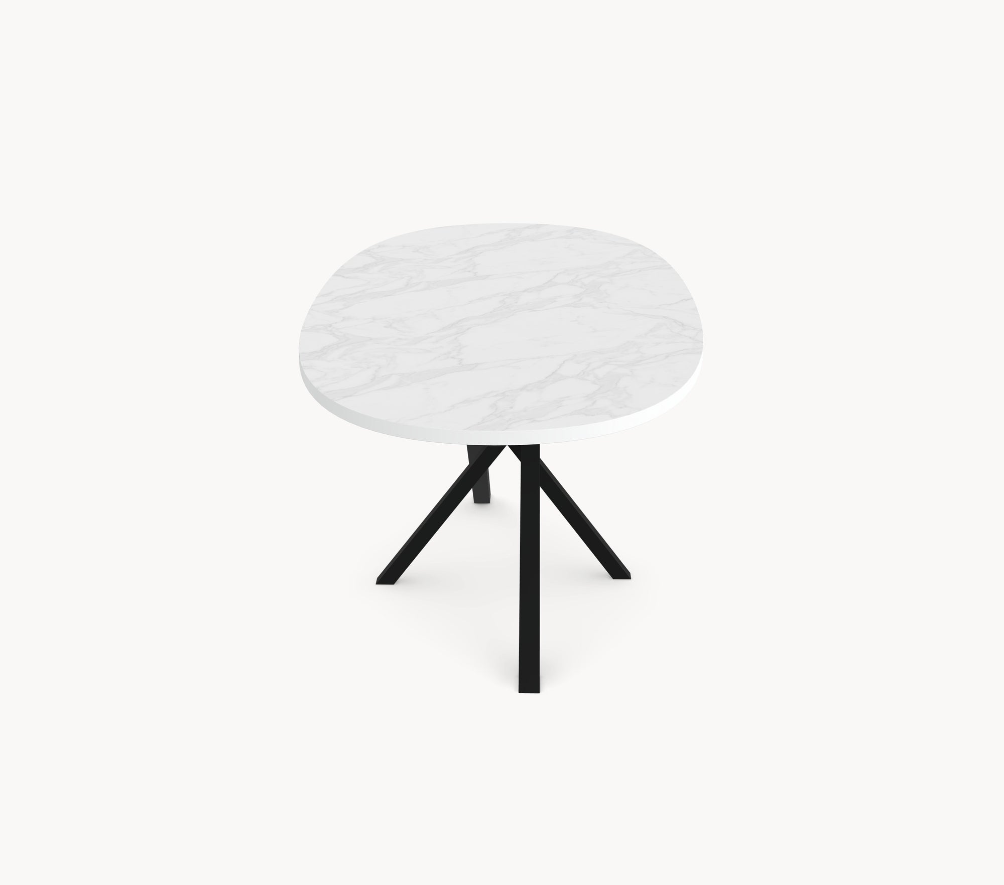 HPL eettafel White Marble - Ovaal - Matrix Twist sfeerbeeld 4 - Industrial Home