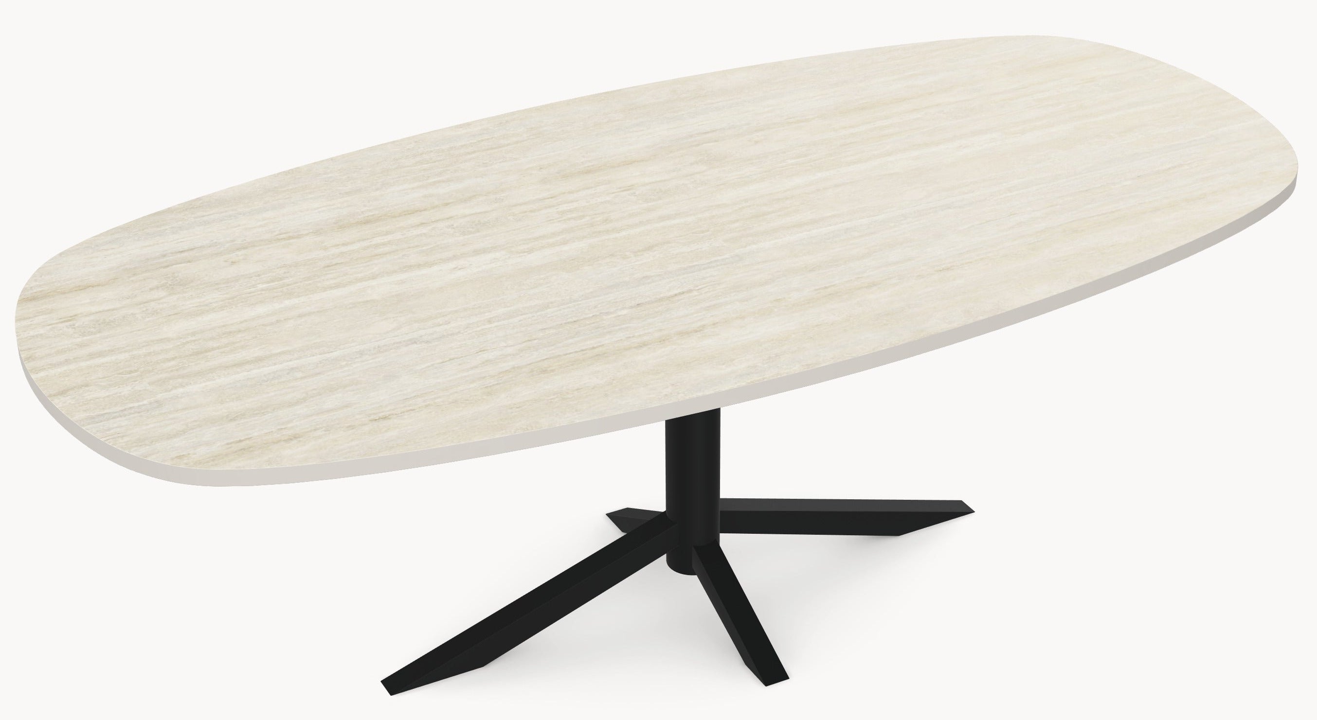 HPL eettafel Soft Moon Grey - Deens Recht - Quattro H - Industrial Home