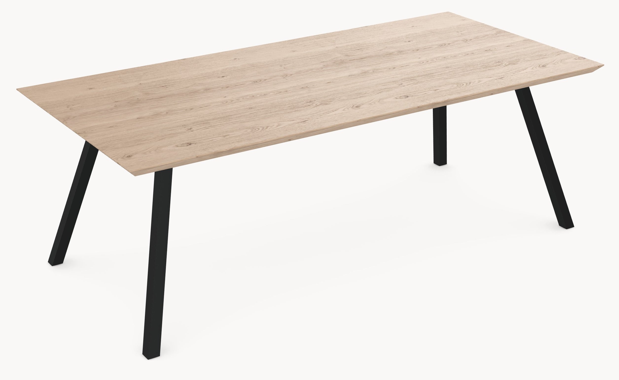 Eiken tafel - Recht - A angled onderstel