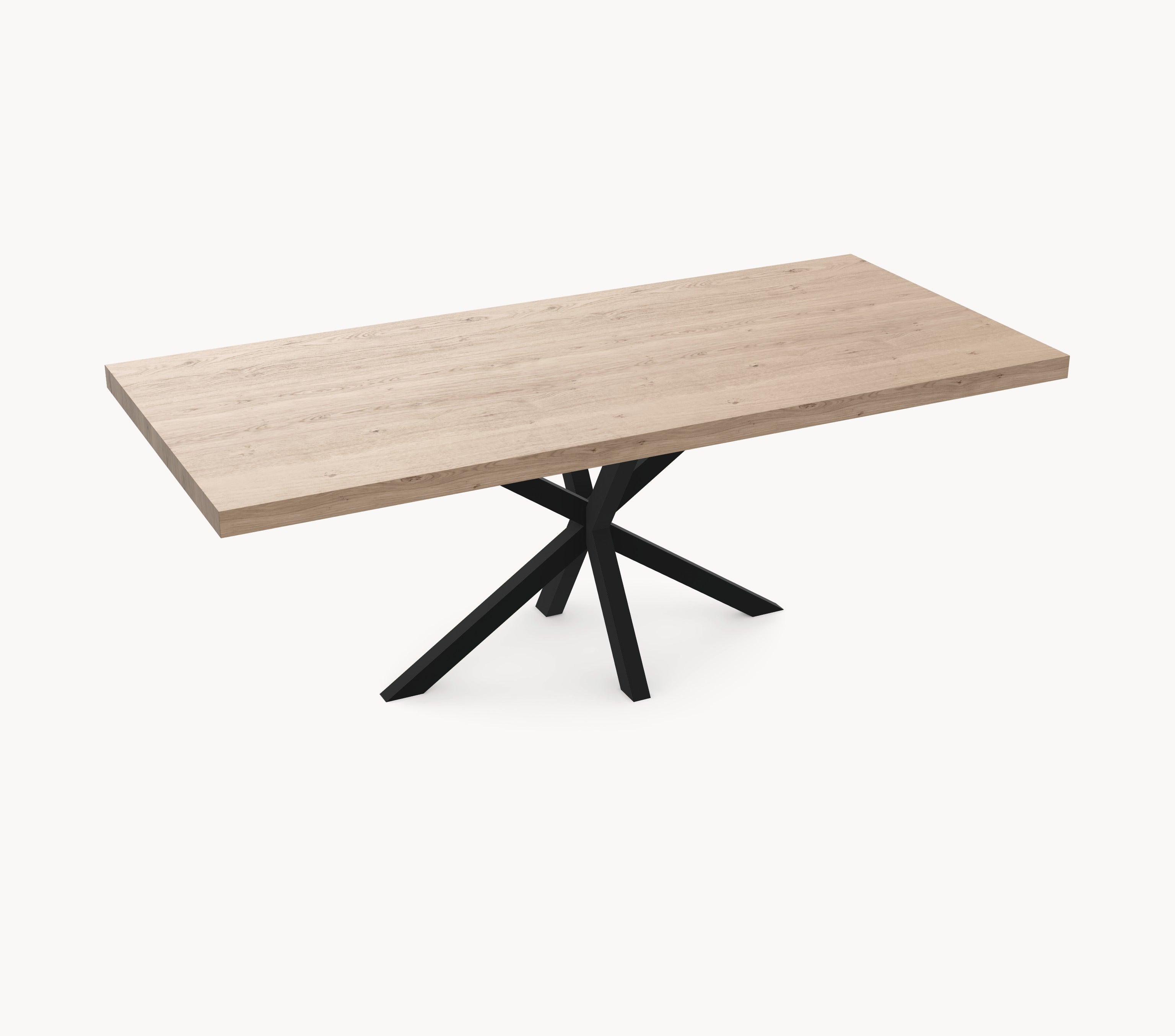 Eiken tafel - Recht - Matrix onderstel