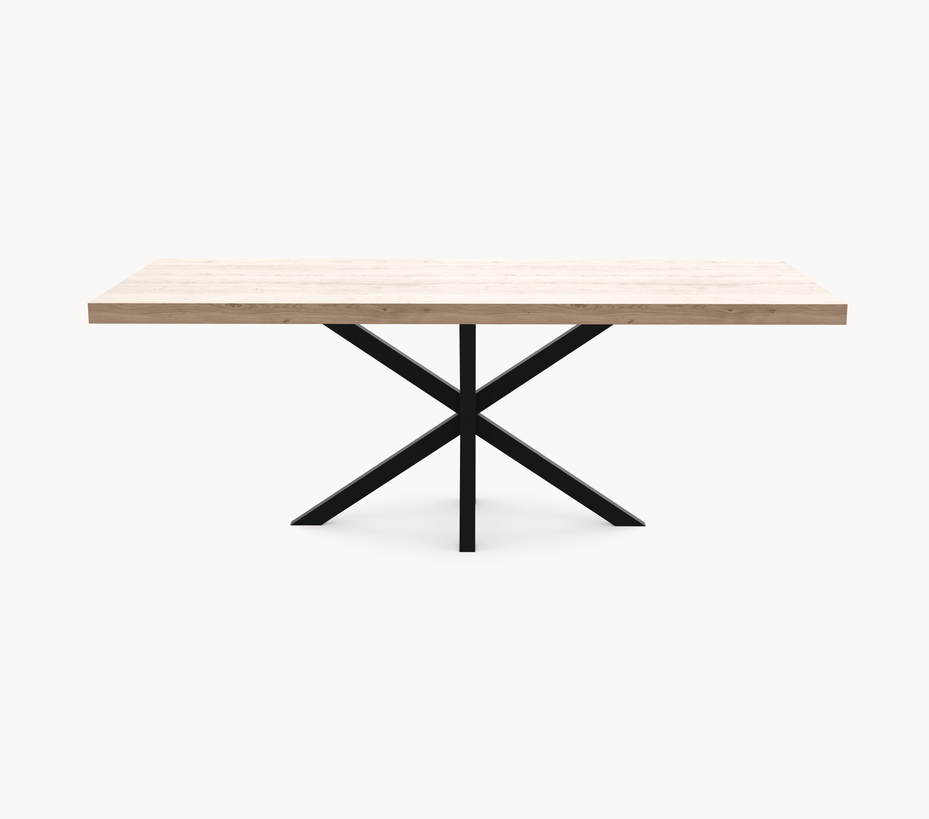 Eiken tafel - Recht - Matrix onderstel