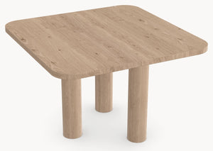 Eiken massief eettafel - Vierkant - Pole eiken Eiken - Industrial Home