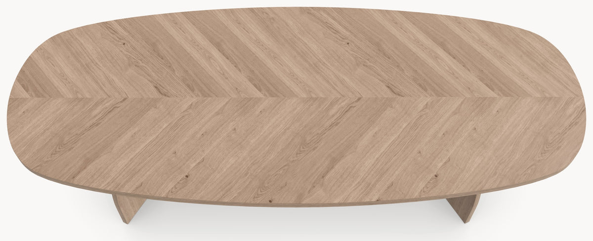 Visgraat eiken eettafel - Deens Recht - V eiken Eiken sfeerbeeld 3 - Industrial Home