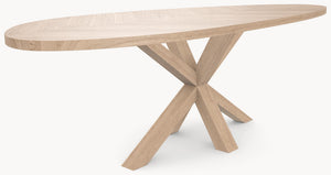 Visgraat eiken eettafel - Kiezel B - Matrix Eiken sfeerbeeld 5 - Industrial Home