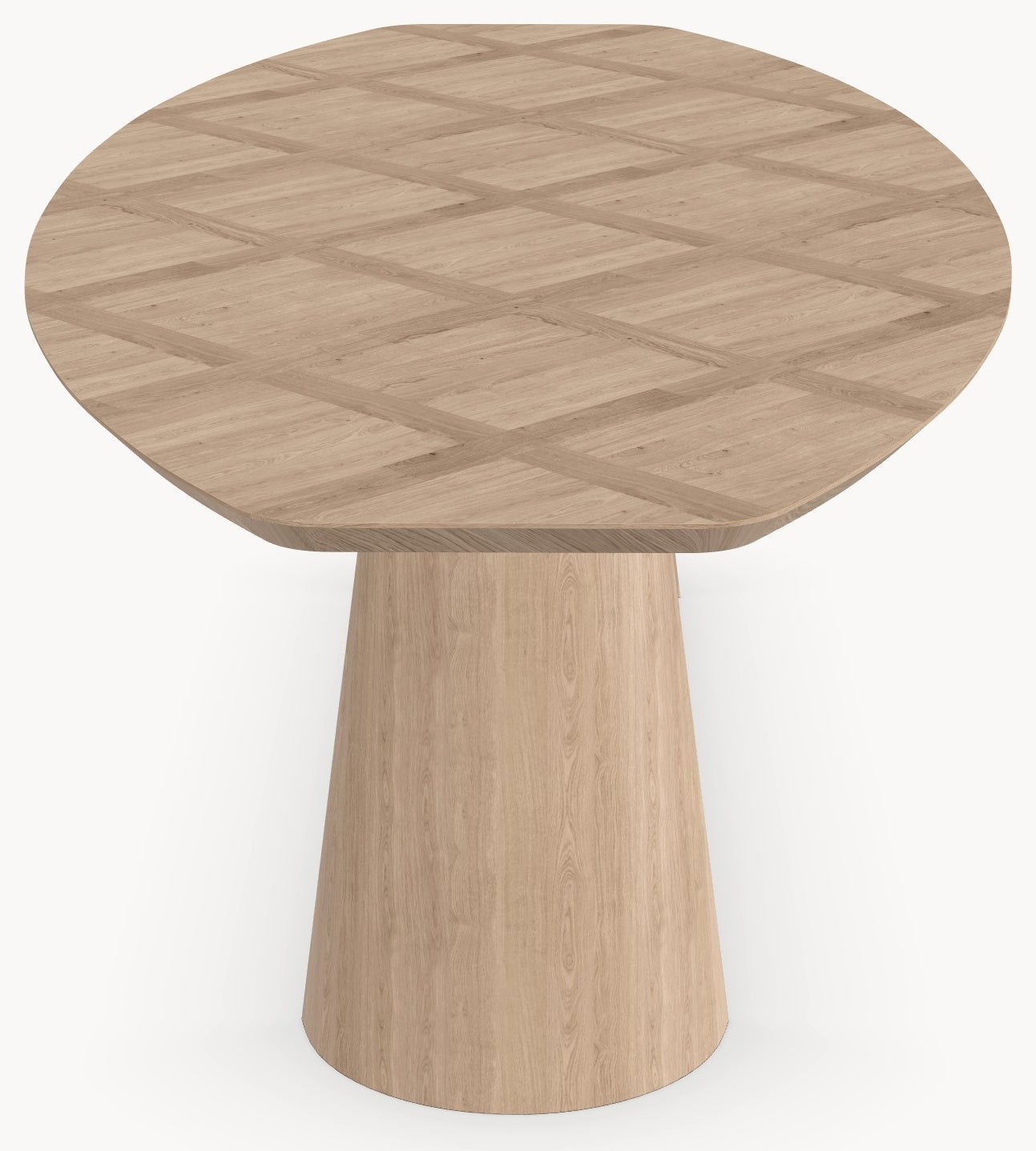 Visgraat eiken Versailles eettafel - Half Ovaal - 2 Half cones eiken Eiken sfeerbeeld 3 - Industrial Home