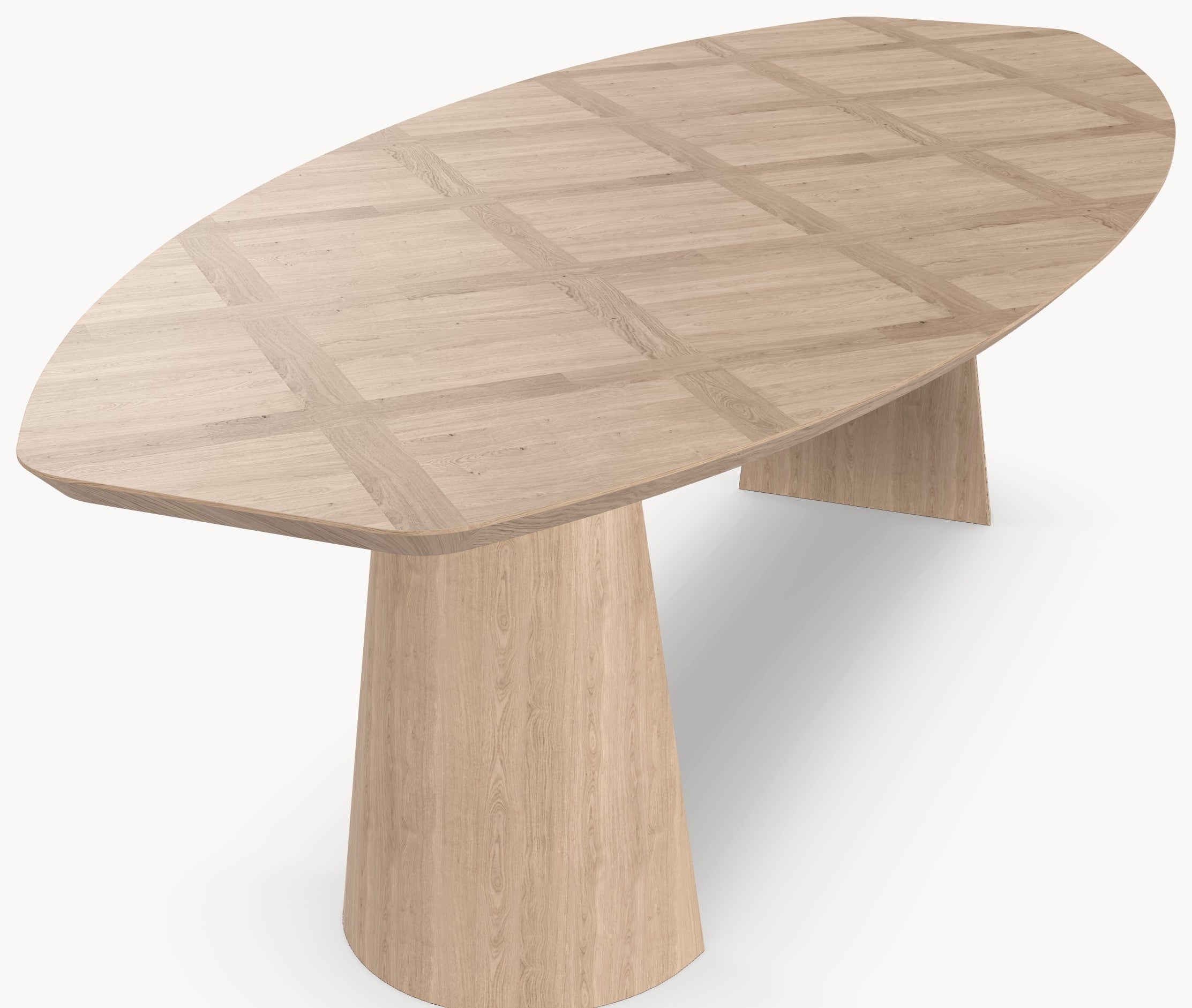 Visgraat eiken Versailles eettafel - Half Ovaal - 2 Half cones eiken Eiken sfeerbeeld 6 - Industrial Home