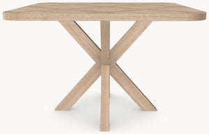 Visgraat eiken eettafel Versailles - Vierkant - Eiken Matrix sfeerbeeld 2 - Industrial Home