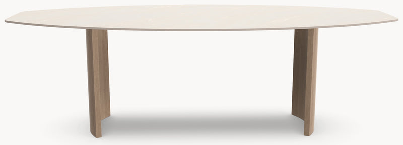 Keramiek eettafel Taj Mahal- Half Ovaal - Half Moon Eiken sfeerbeeld 2 - Industrial Home