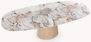 Keramiek eettafel Magellano - Deens Recht - Cone Eiken - Industrial Home
