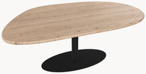 Eiken massief eettafel - Organisch B - Sol onderstel metaal - Industrial Home