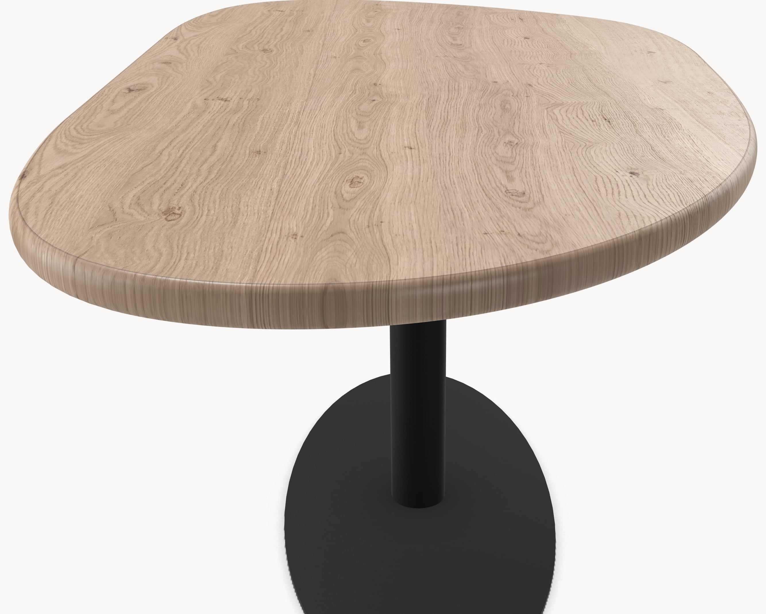 Eiken massief eettafel - Organisch B - Sol onderstel metaal - Industrial Home