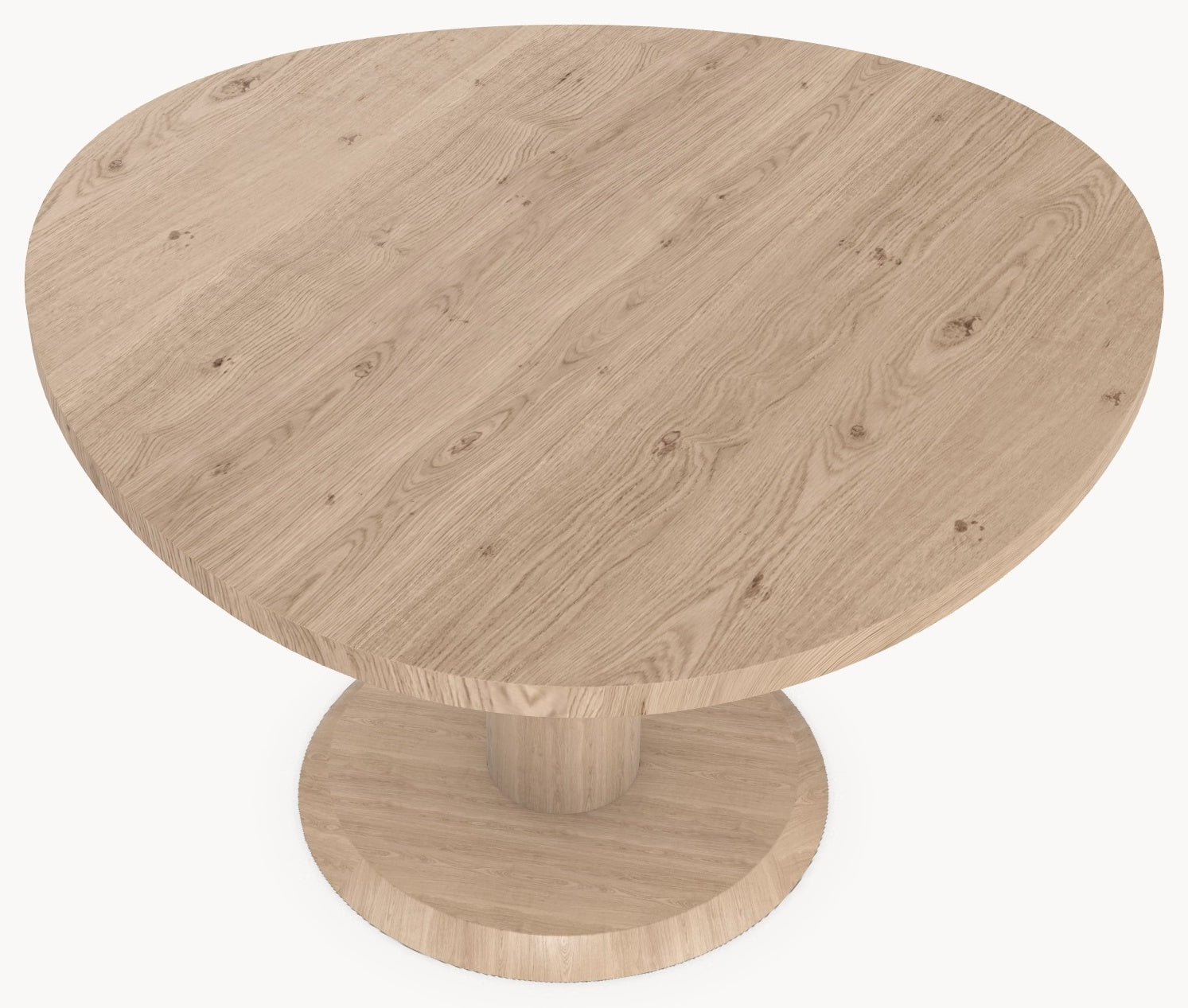 Eiken massief eettafel - Organisch Rond - Sol Eiken - Industrial Home