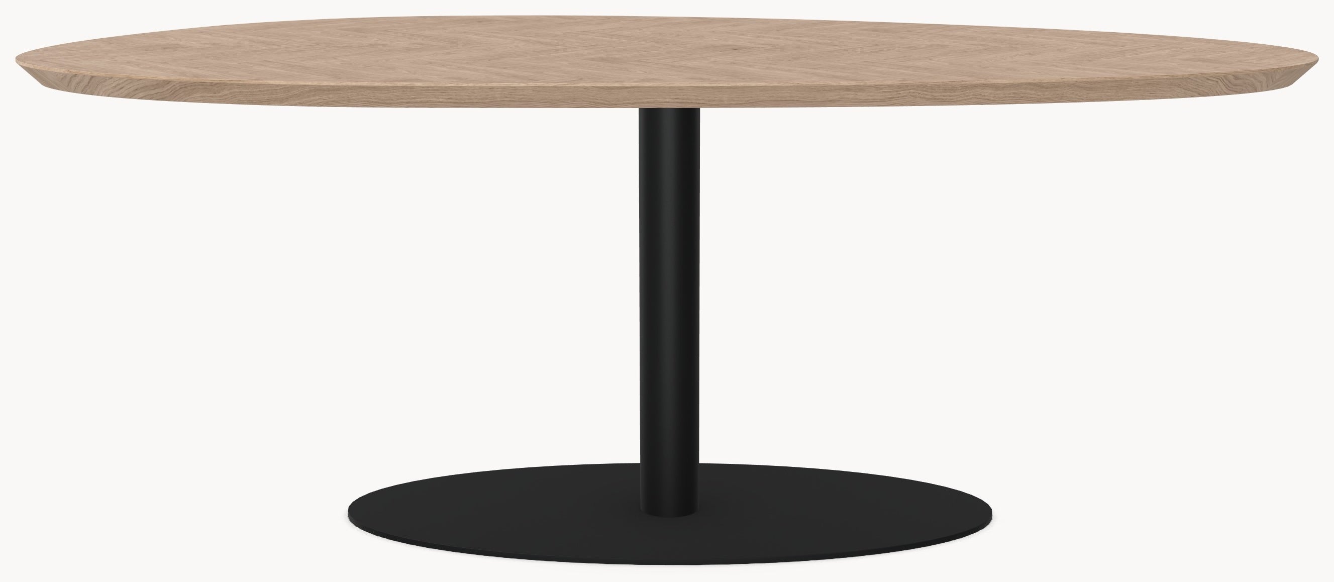 Visgraat eiken eettafel - Kiezel B - Sol metaal sfeerbeeld 2 - Industrial Home