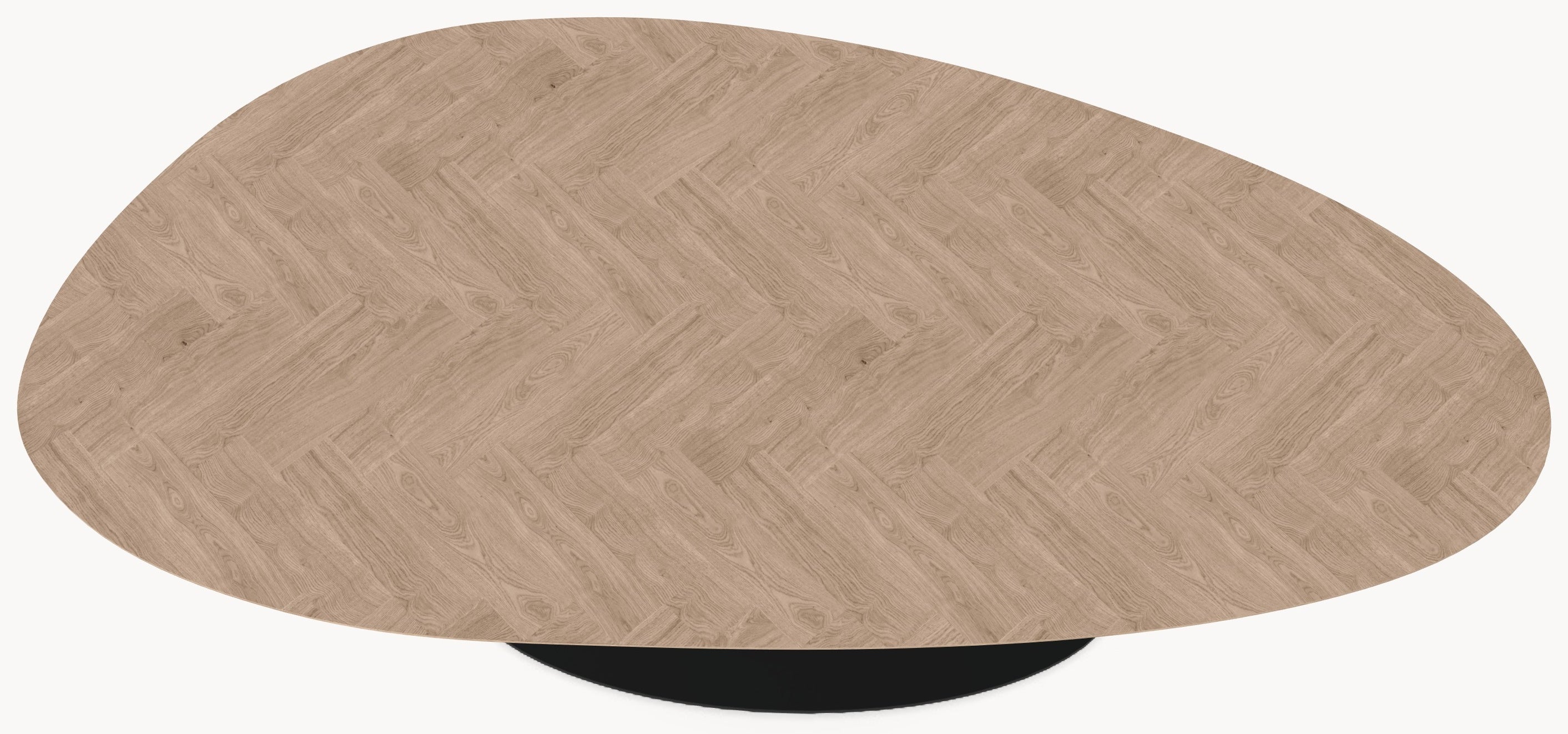 Visgraat eiken eettafel - Kiezel B - Sol metaal sfeerbeeld 3 - Industrial Home