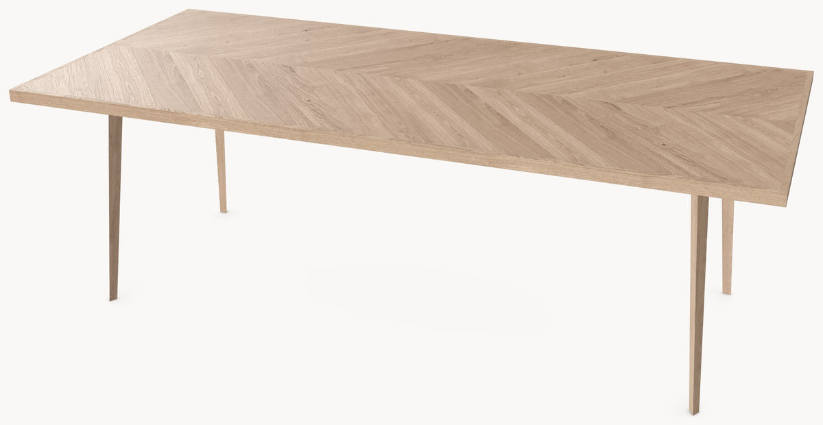 Visgraat eiken eettafel - Recht - Triangle Eiken sfeerbeeld 6 - Industrial Home
