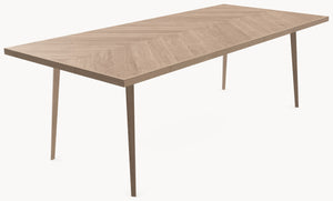 Visgraat eiken eettafel - Recht - Triangle Eiken - Industrial Home