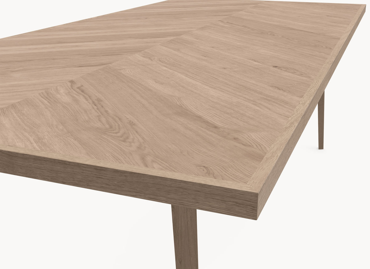 Visgraat eiken eettafel - Recht - Triangle Eiken sfeerbeeld 4 - Industrial Home