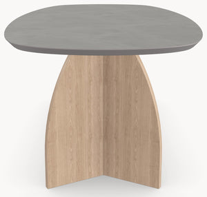 HPL eettafel Concrete Gray - Deens Ovaal Recht - V eiken - Japandi sfeerbeeld 6 - Industrial Home