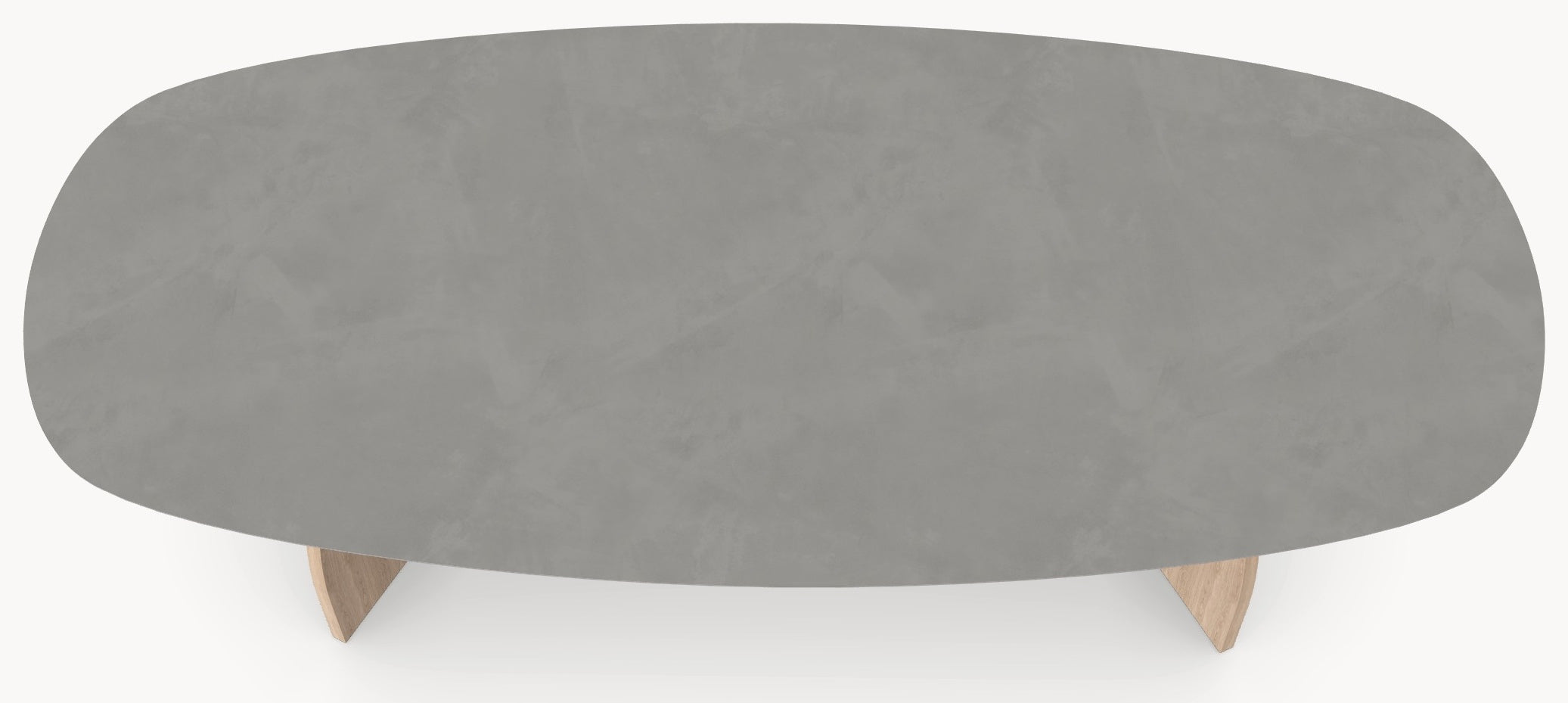 HPL eettafel Concrete Gray - Deens Ovaal Recht - V eiken - Japandi sfeerbeeld 2 - Industrial Home