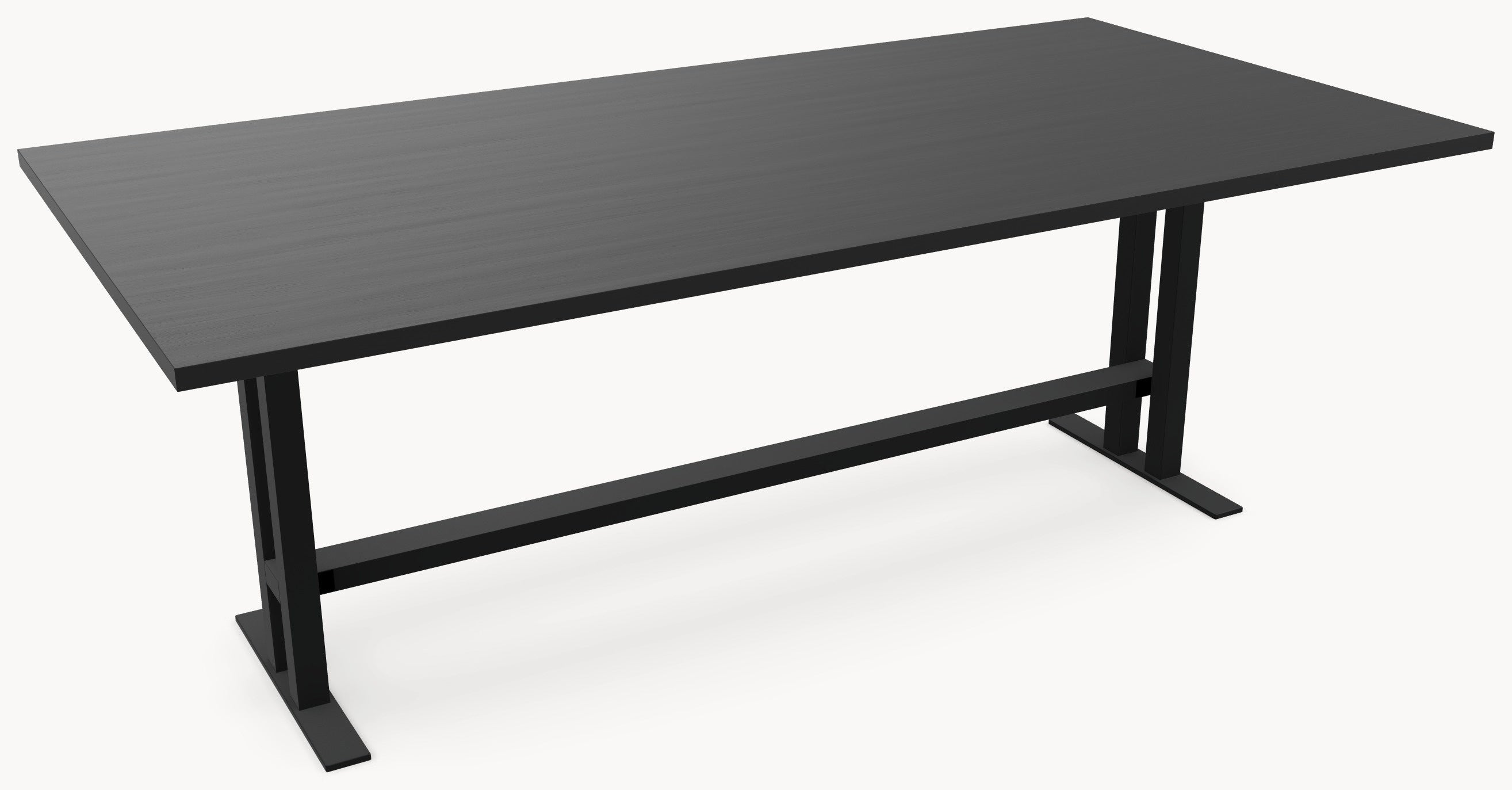 HPL eettafel Black Oak - Recht - K 5x5 metaal - Industrial Home