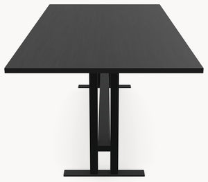 HPL eettafel Black Oak - Recht - K 5x5 metaal sfeerbeeld 4 - Industrial Home