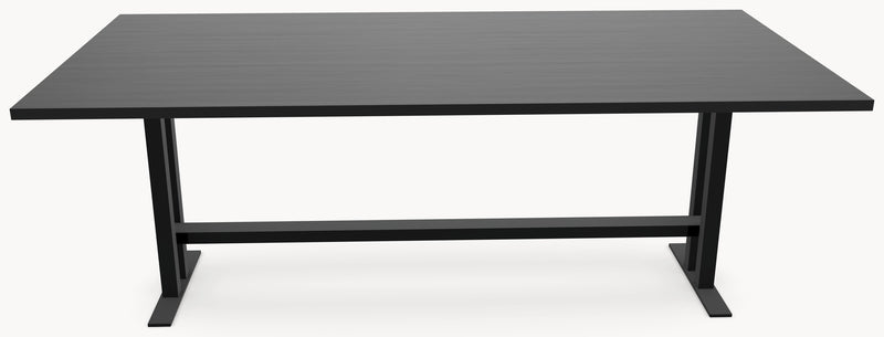 HPL eettafel Black Oak - Recht - K 5x5 metaal sfeerbeeld 2 - Industrial Home