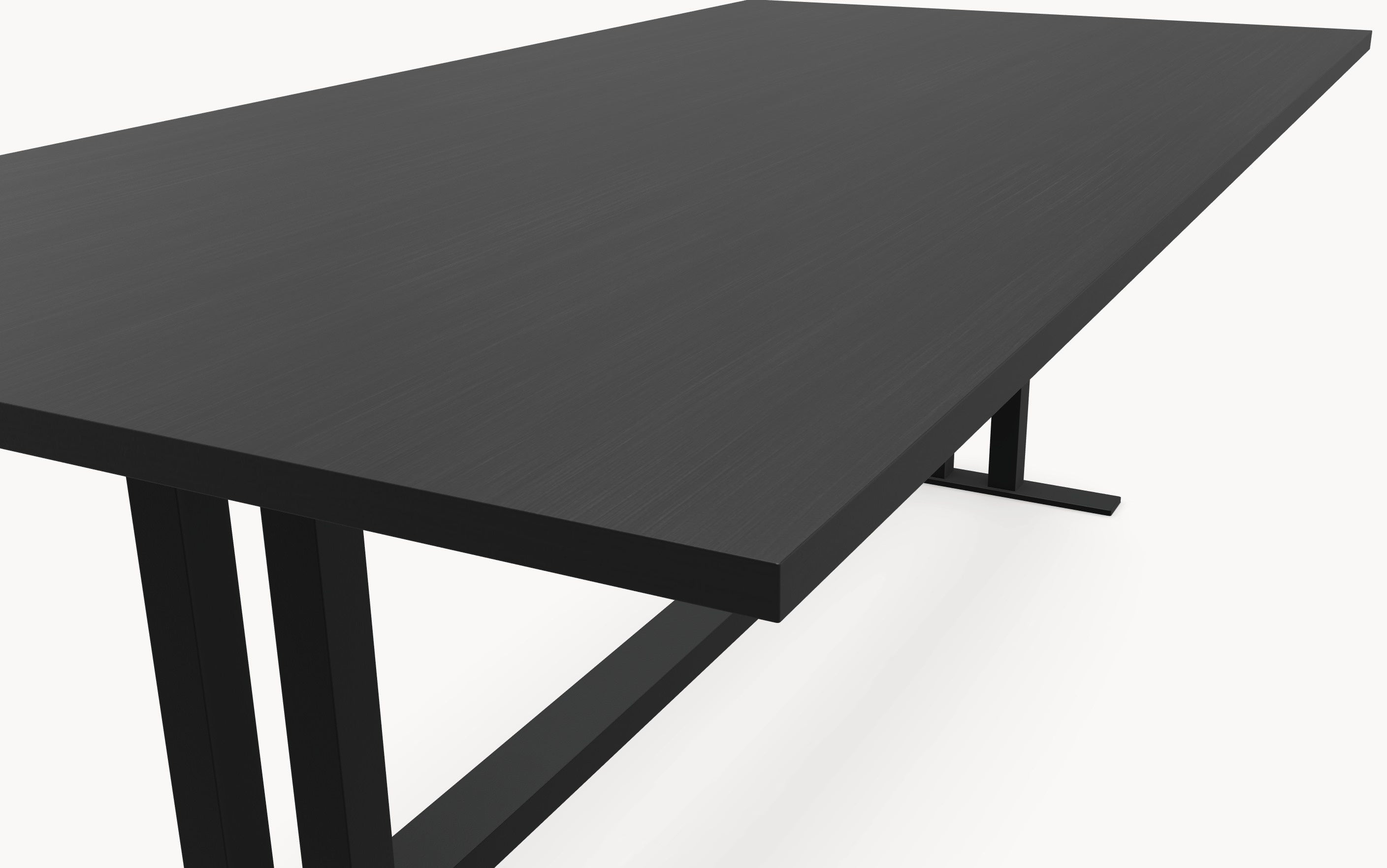 HPL eettafel Black Oak - Recht - K 5x5 metaal sfeerbeeld 6 - Industrial Home