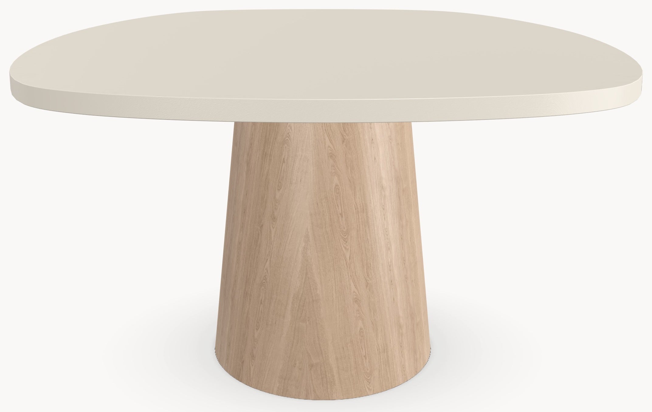 HPL eettafel Mushroom Beige - Deens Ovaal Recht - Cone Oval eiken - Japandi sfeerbeeld 5 - Industrial Home