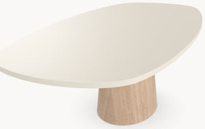 HPL eettafel Mushroom Beige - Deens Ovaal Recht - Cone Oval eiken - Japandi sfeerbeeld 3 - Industrial Home