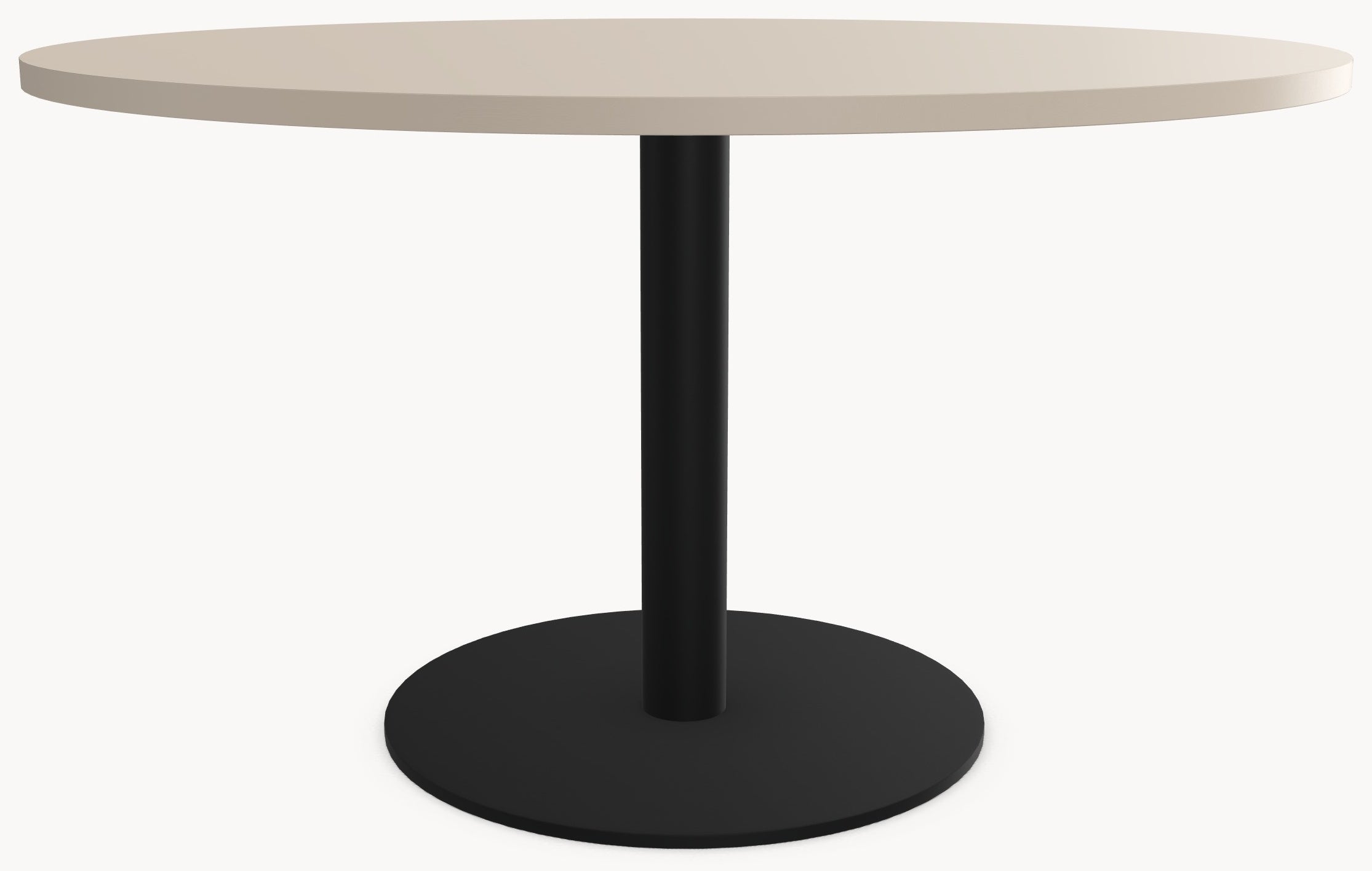 HPL eettafel Oatmeal Beige - Rond - Sol D10 metaal - Industrial Home