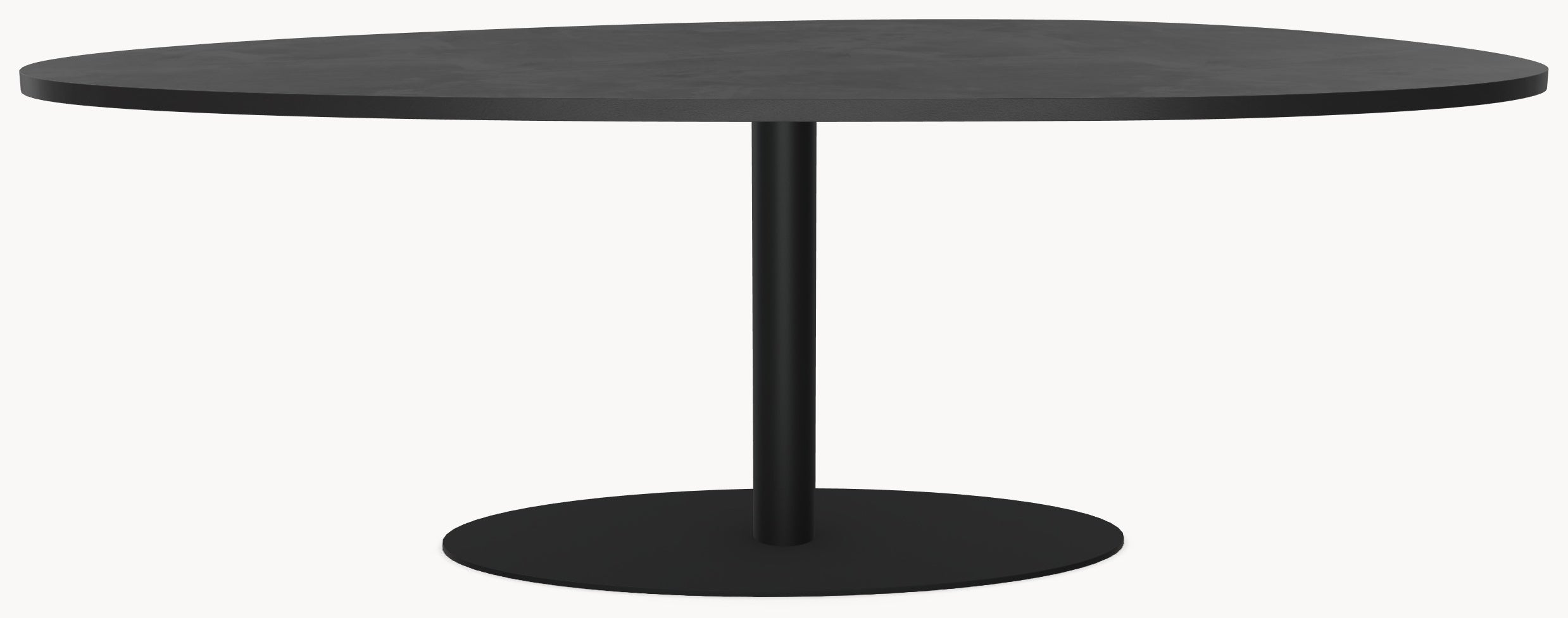 HPL eettafel Dark Concrete - Organisch-B - Cone Oval eiken - Japandi sfeerbeeld 2 - Industrial Home