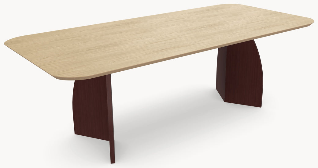 HPL eettafel Casella Oak Light Natural - Recht Rond - V eiken - Japandi
