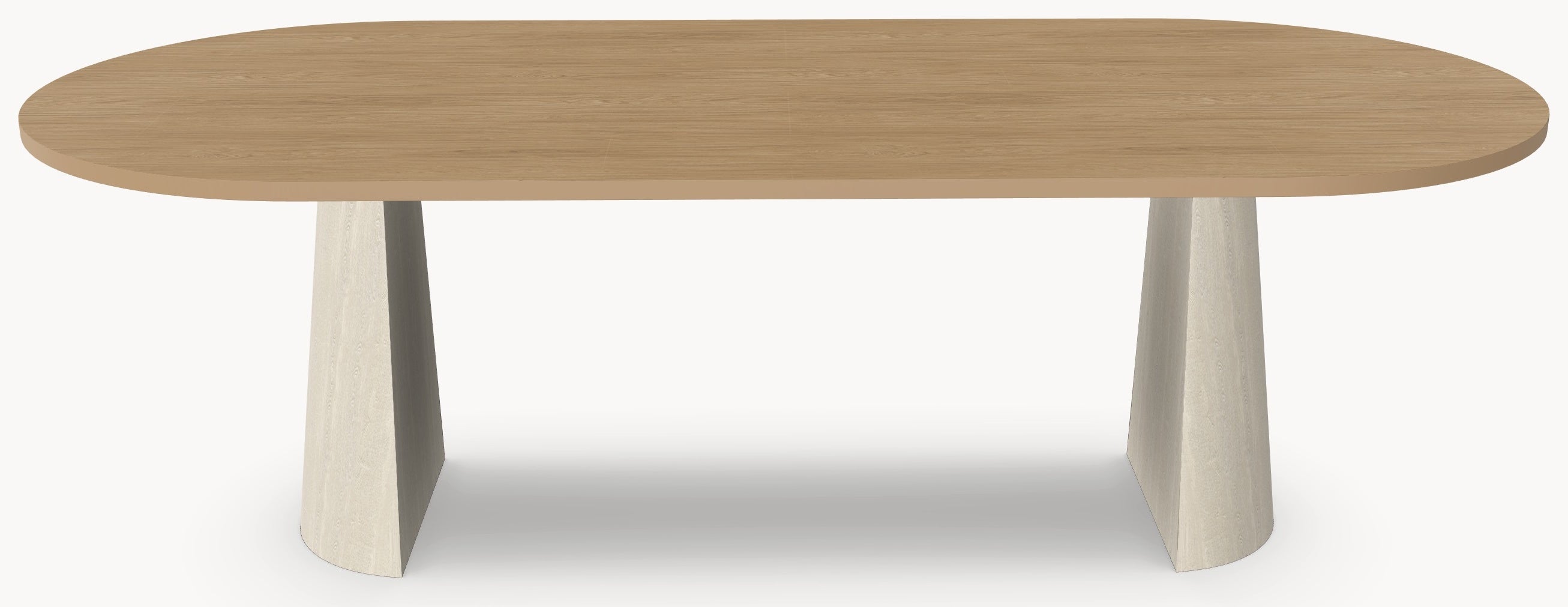 HPL eettafel Casella Oak Natural - Plat Ovaal - 2 Halfcones eiken - Japandi sfeerbeeld 2 - Industrial Home