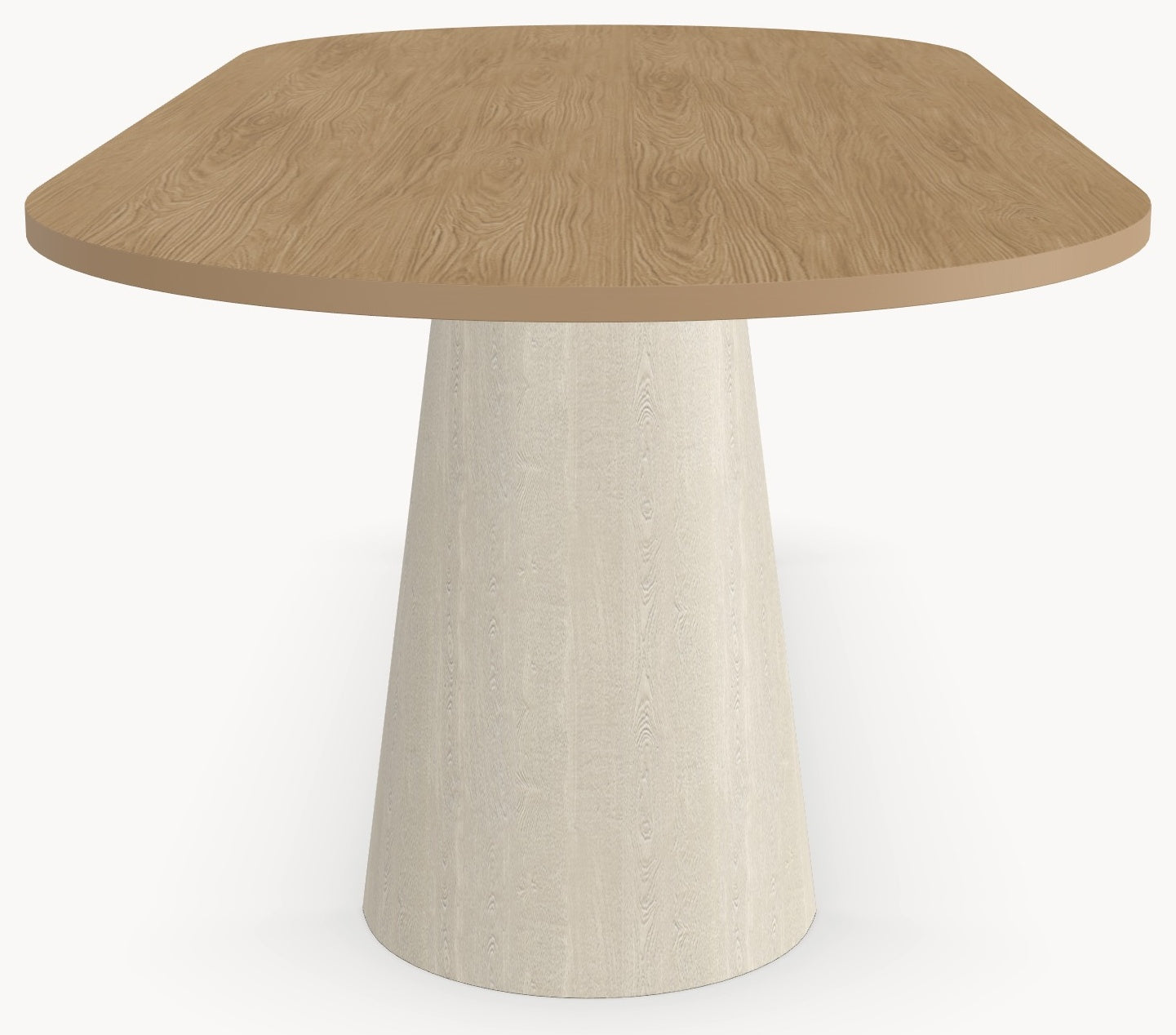 HPL eettafel Casella Oak Natural - Plat Ovaal - 2 Halfcones eiken - Japandi sfeerbeeld 3 - Industrial Home