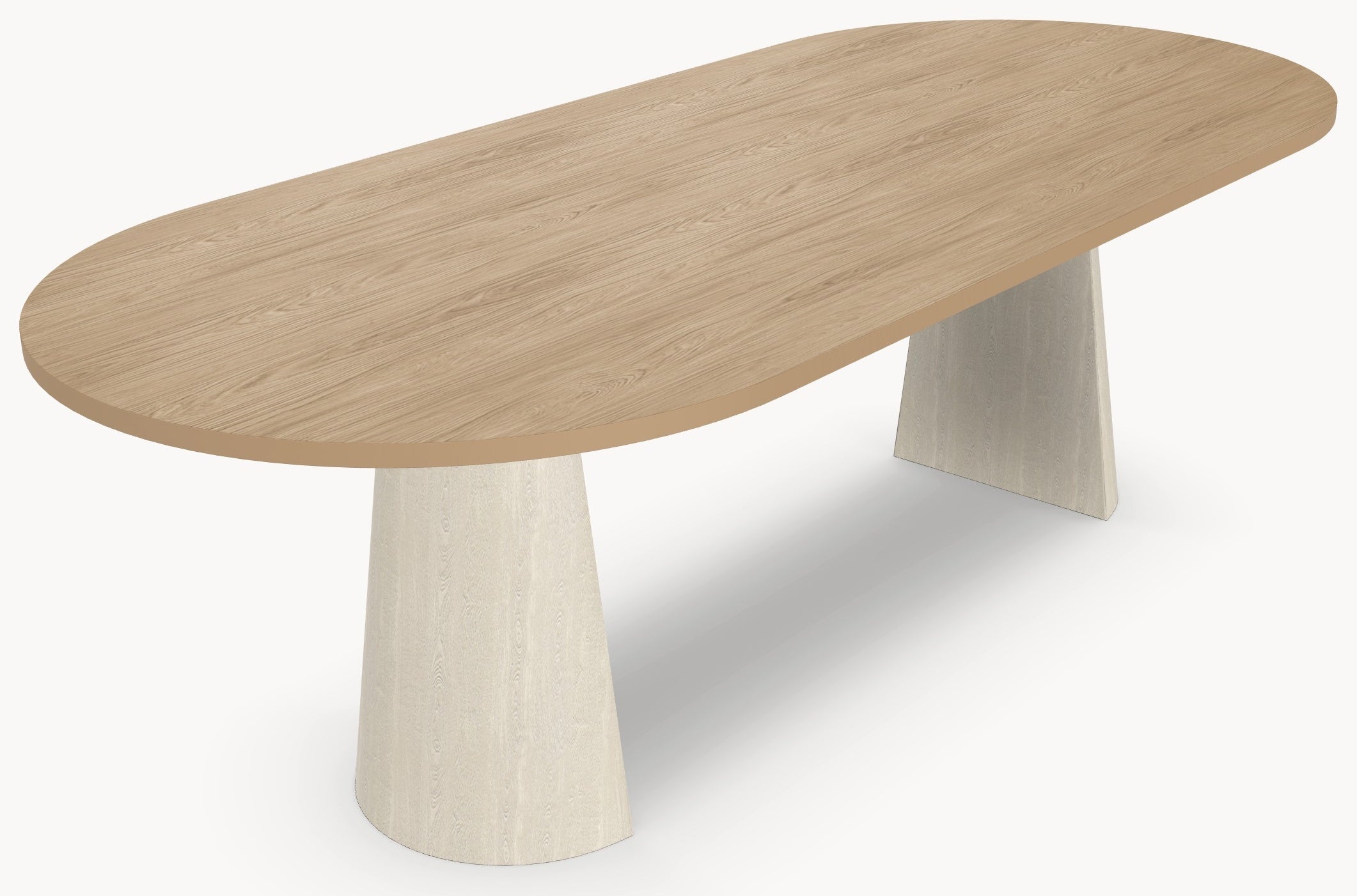 HPL eettafel Casella Oak Natural - Plat Ovaal - 2 Halfcones eiken - Japandi sfeerbeeld 5 - Industrial Home