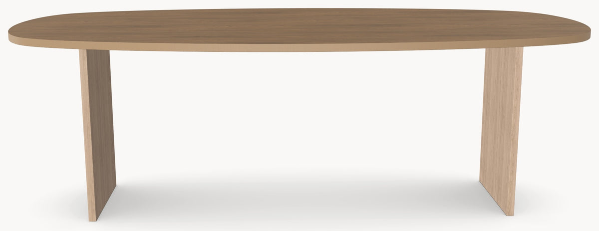 HPL eettafel Casella Oak Brown - Deens Ovaal Recht - Wall eiken - Japandi sfeerbeeld 2 - Industrial Home