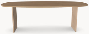 HPL eettafel Casella Oak Brown - Deens Ovaal Recht - Wall eiken - Japandi sfeerbeeld 2 - Industrial Home