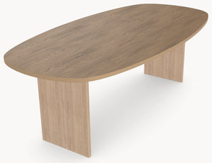 HPL eettafel Casella Oak Brown - Deens Ovaal Recht - Wall eiken - Japandi sfeerbeeld 5 - Industrial Home