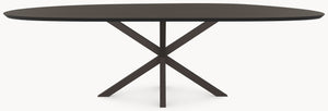 HPL eettafel Oak Brown - Organisch-A - Matrix Black Brown Metaal