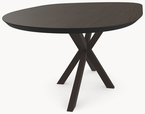 HPL eettafel Oak Brown - Organisch-A - Matrix Black Brown Metaal