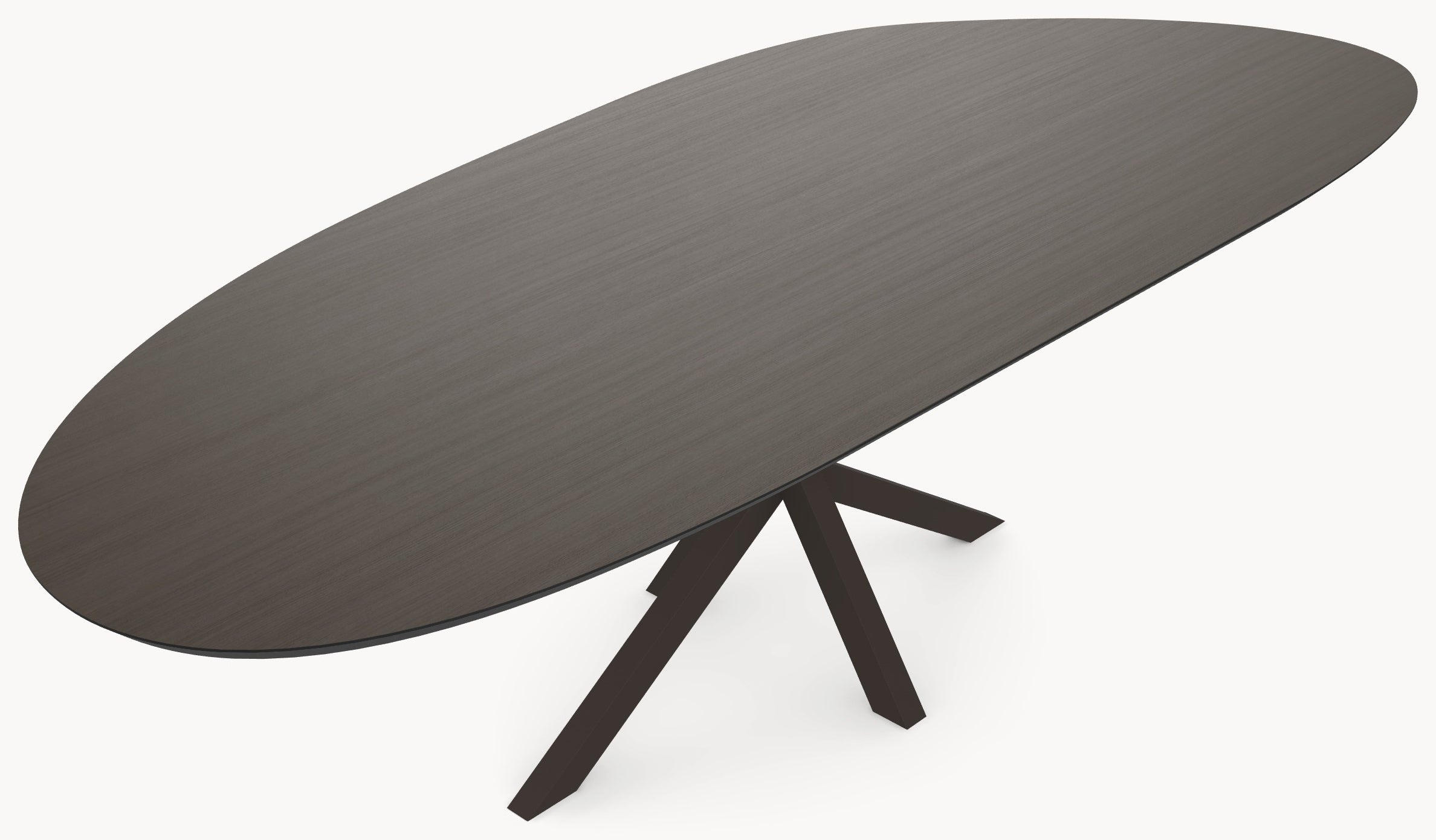 HPL eettafel Oak Brown - Organisch-A - Matrix Black Brown Metaal