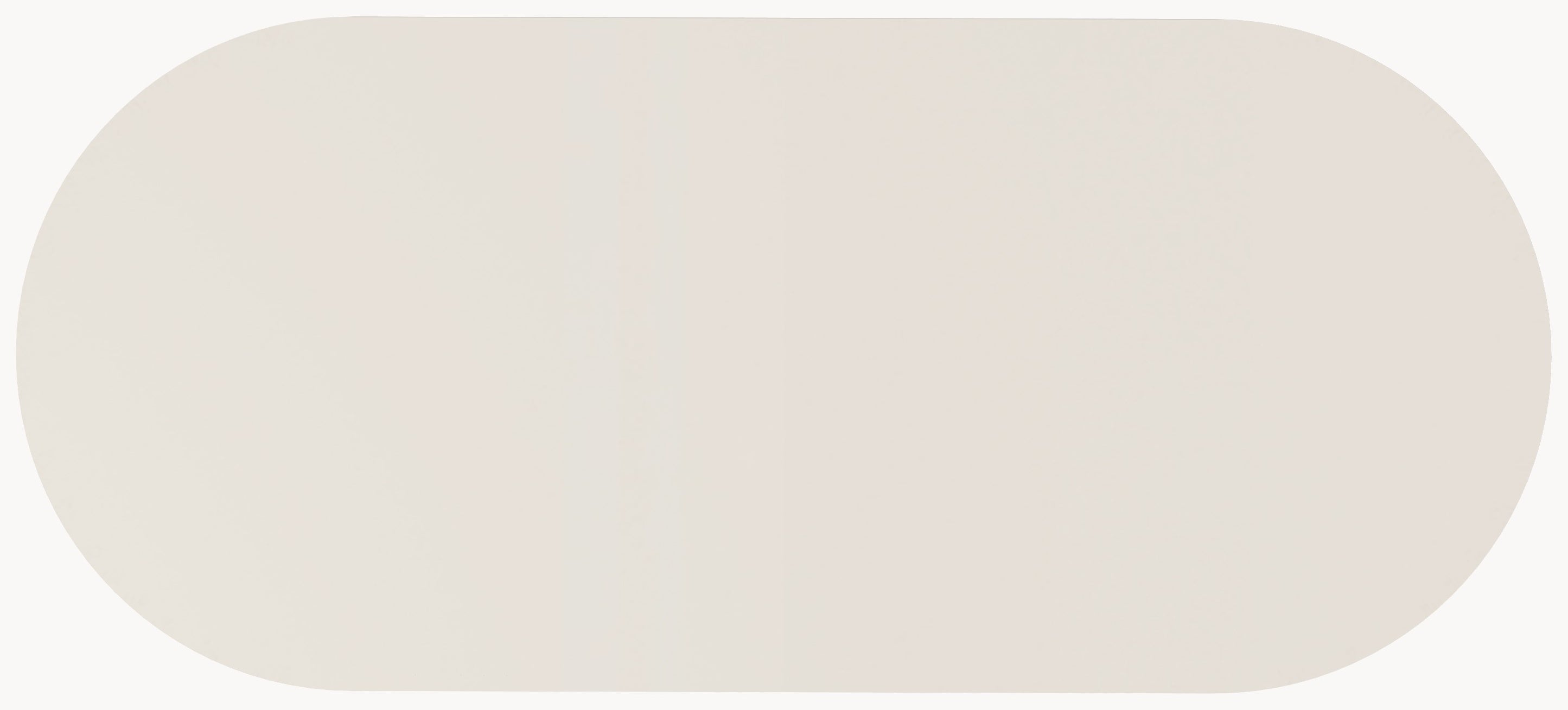 HPL eettafel Seashell - Plat Ovaal - 2 Halfcones eiken - Japandi